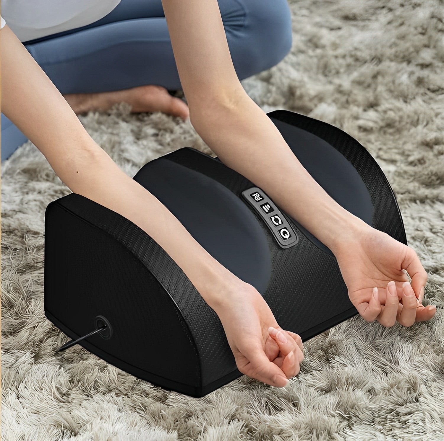 Foot & Calf Massager with Kneading and Air Compression – Heat, Flexible Intensity, Daily Relaxation