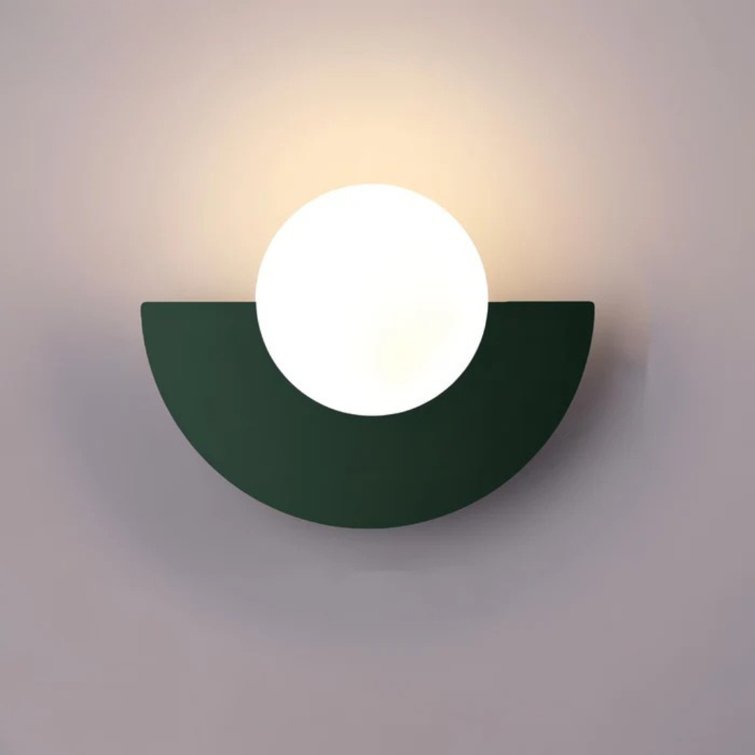 Modern Minimalist Glass Globe Wall Sconce LED 1-Light