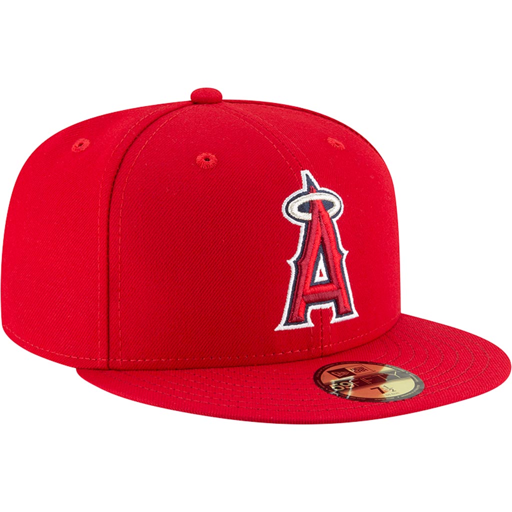 MLB Los Angeles Angels Youth New Era Home Authentic Collection 59FIFTY Fitted Hat - Red