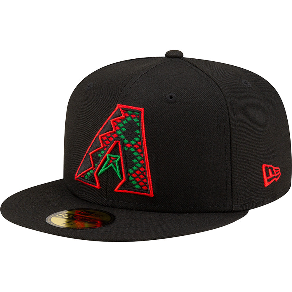 MLB Arizona Diamondbacks New Era Snakeskin Mexican Flag Refresh 59FIFTY Fitted Hat - Black