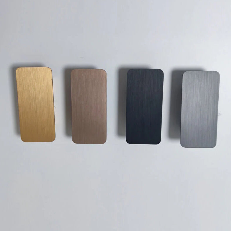 Applique da parete nordica minimalista in vetro rettangolare LED 2 luci