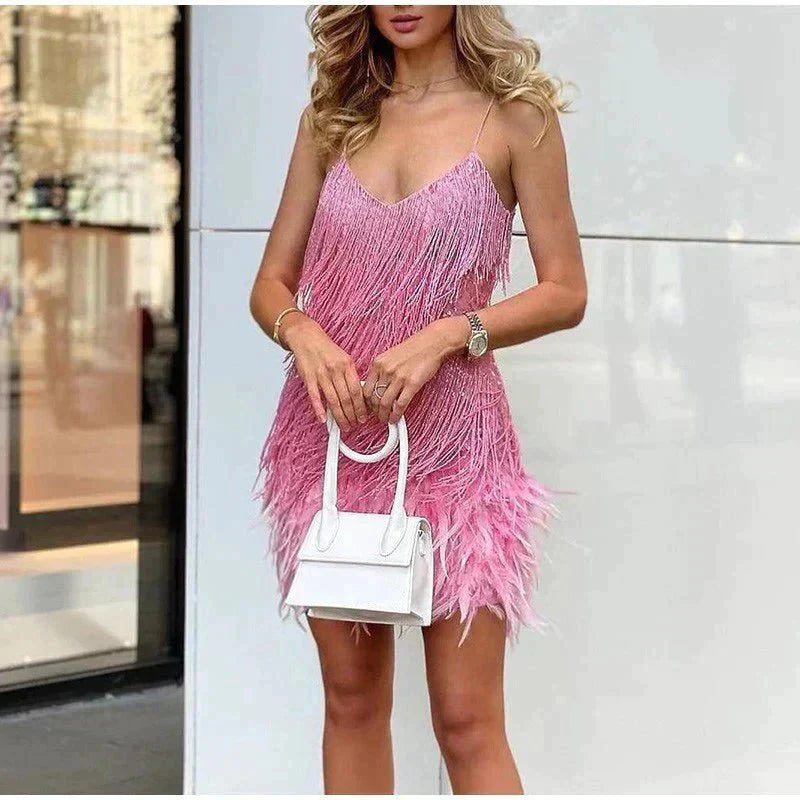 Puili | Feather Mini Dress