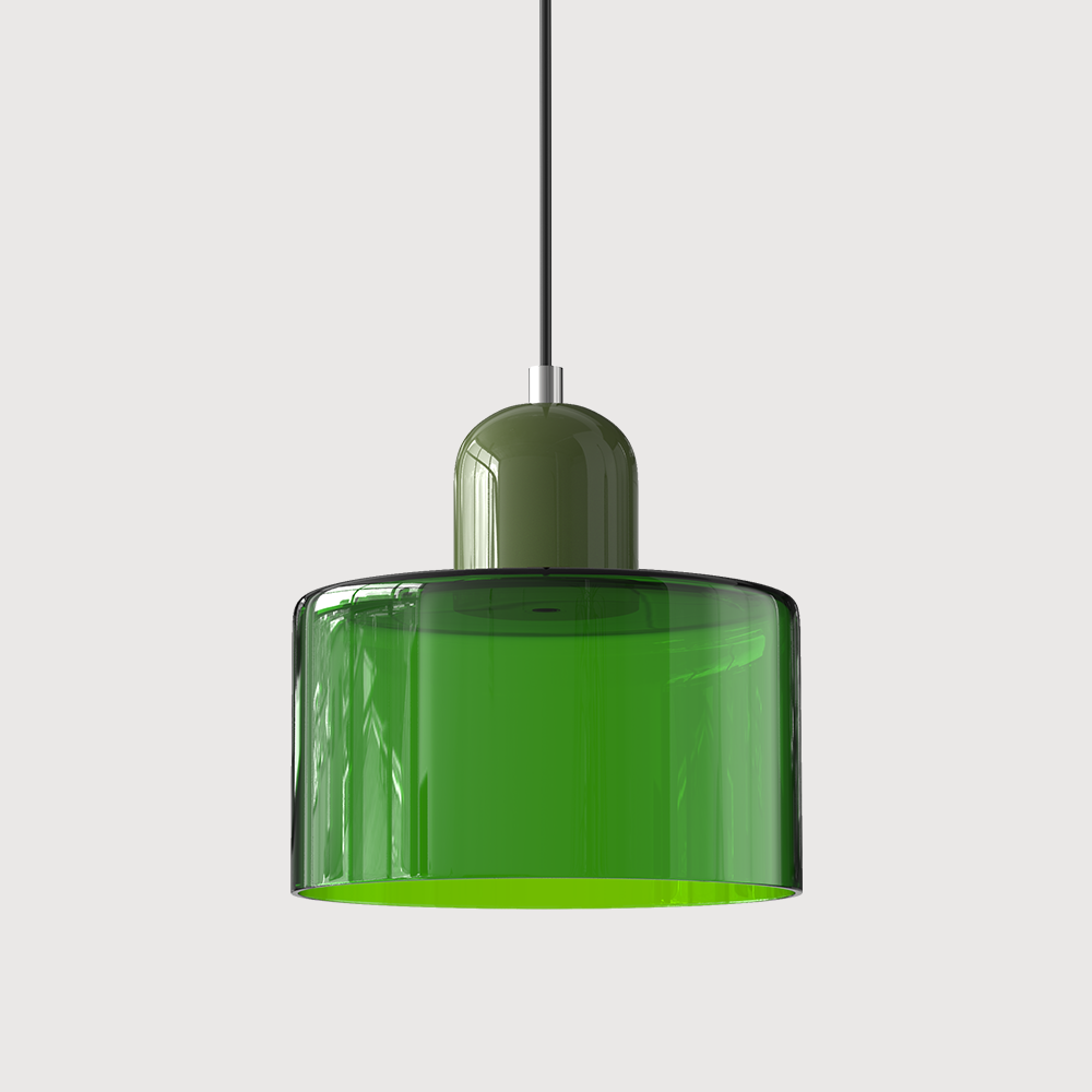 Bauhaus Glass Cylinder Pendant Light LED 1-Light