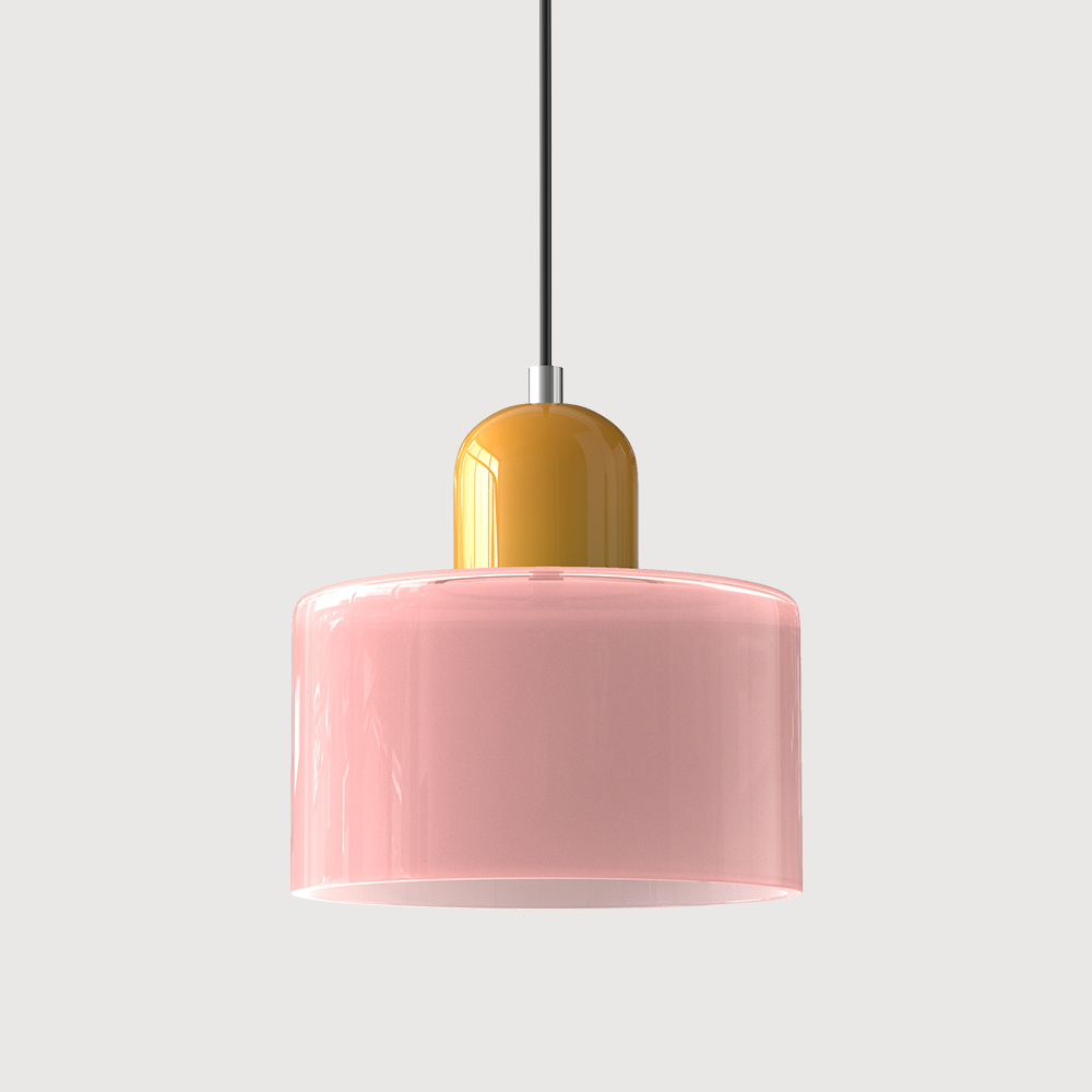 Bauhaus Glass Cylinder Pendant Light LED 1-Light