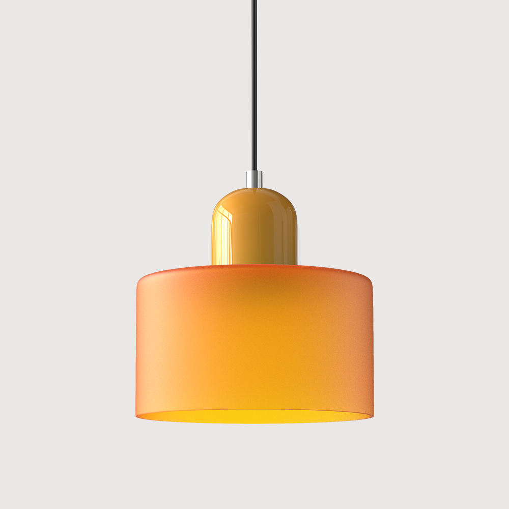 Bauhaus Glass Cylinder Pendant Light LED 1-Light
