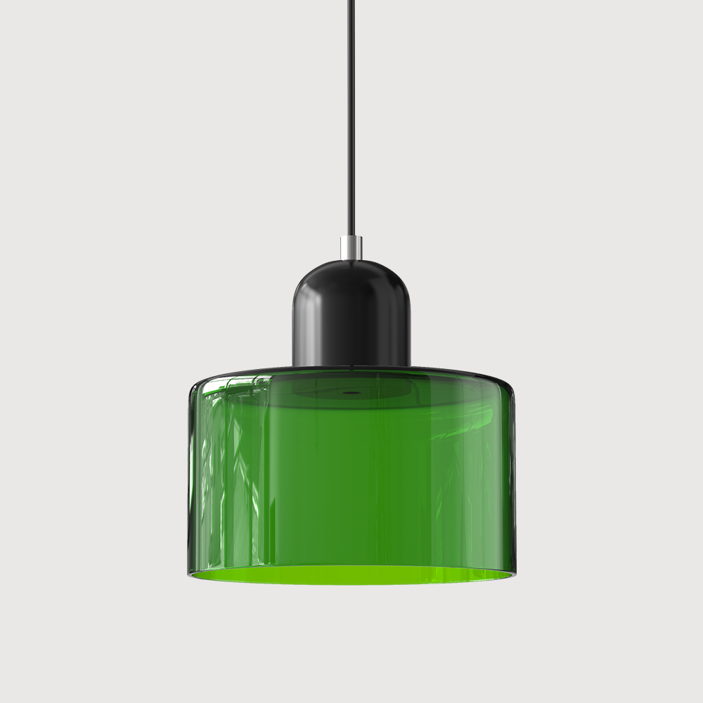 Bauhaus Glass Cylinder Pendant Light LED 1-Light
