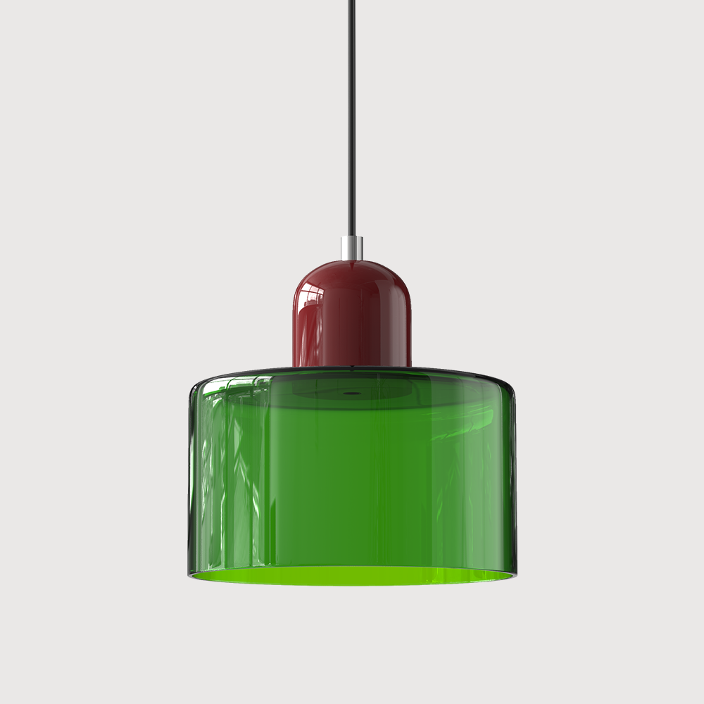 Bauhaus Glass Cylinder Pendant Light LED 1-Light