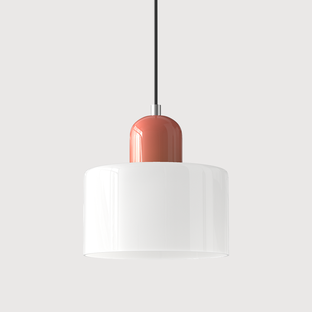 Bauhaus Glass Cylinder Pendant Light LED 1-Light