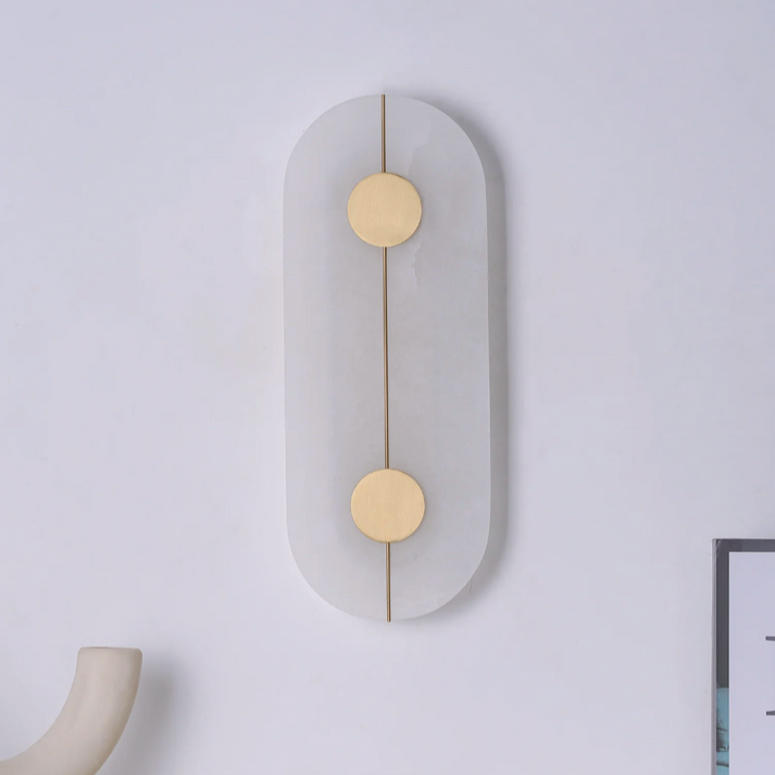 Modern Nordic Marble Round Wall Sconce LED 1-Light