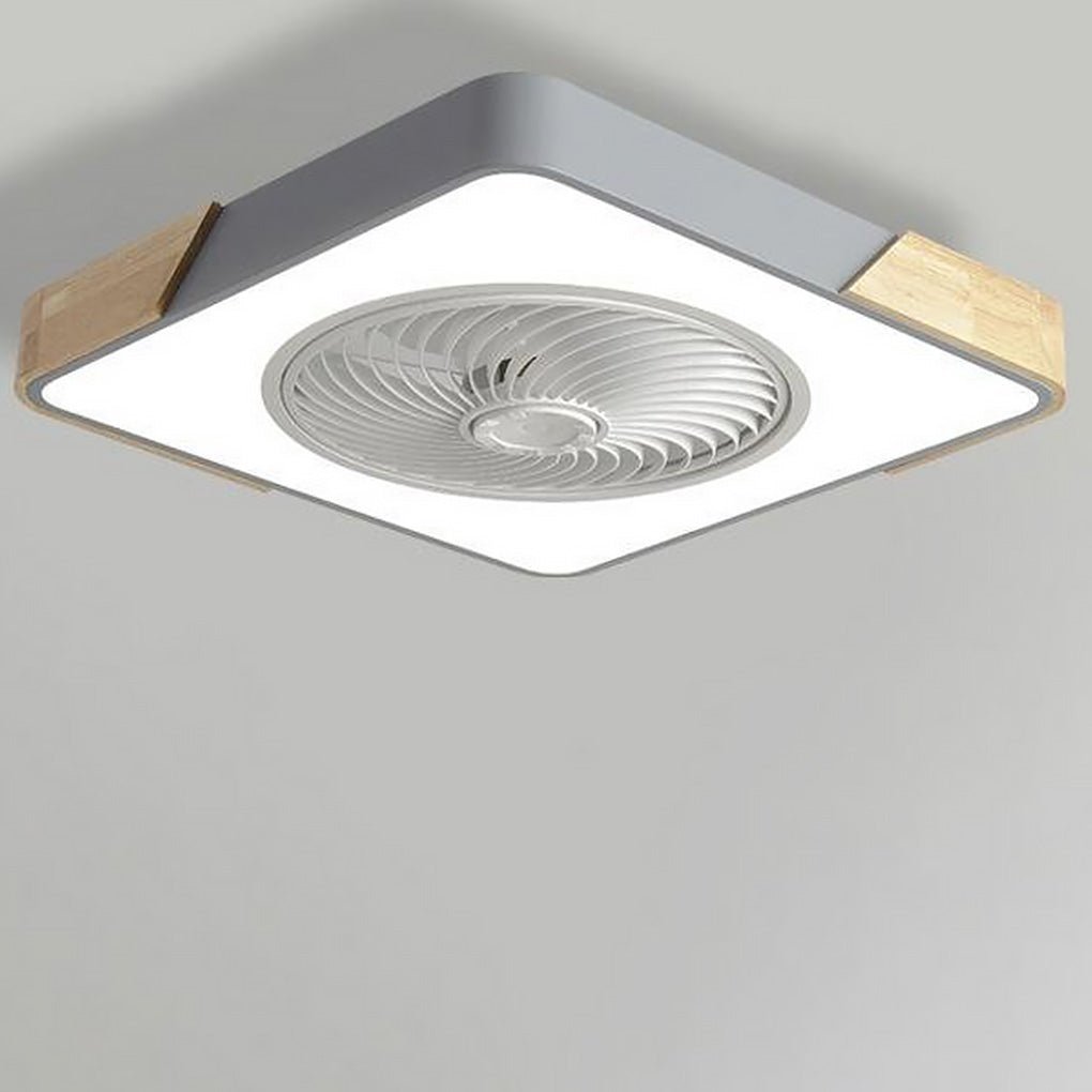 Modern Wood LED Ceiling Light with Fan 1-Light