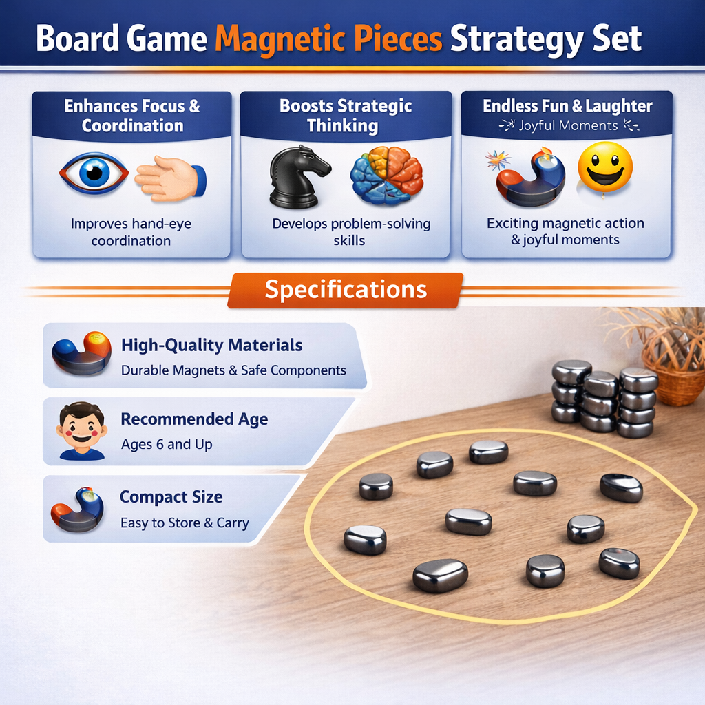 Board Game Magnetic Pieces Strategy Set