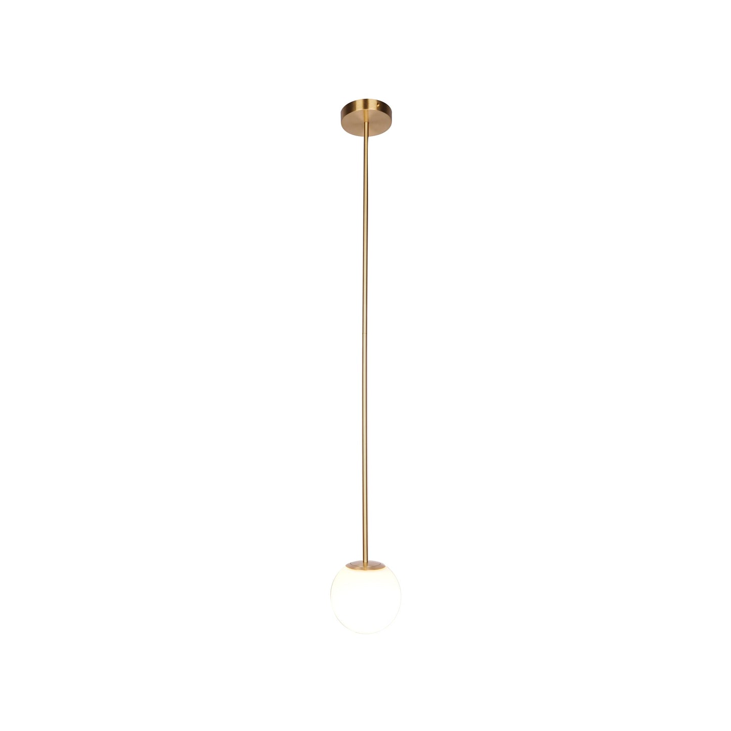 Minimalist Brass Globe Glass Pendant 1-Light