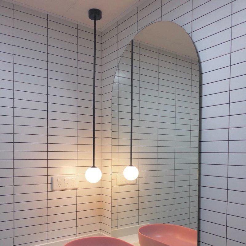 Minimalist Brass Globe Glass Pendant 1-Light