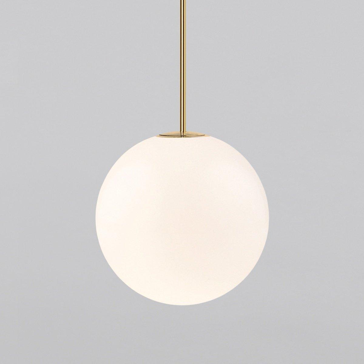 Minimalist Brass Globe Glass Pendant 1-Light