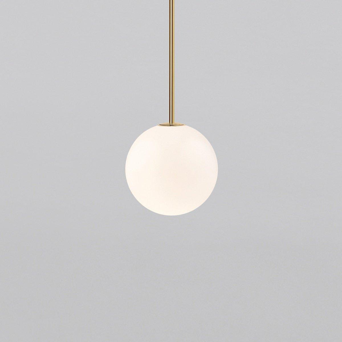Minimalist Brass Globe Glass Pendant 1-Light