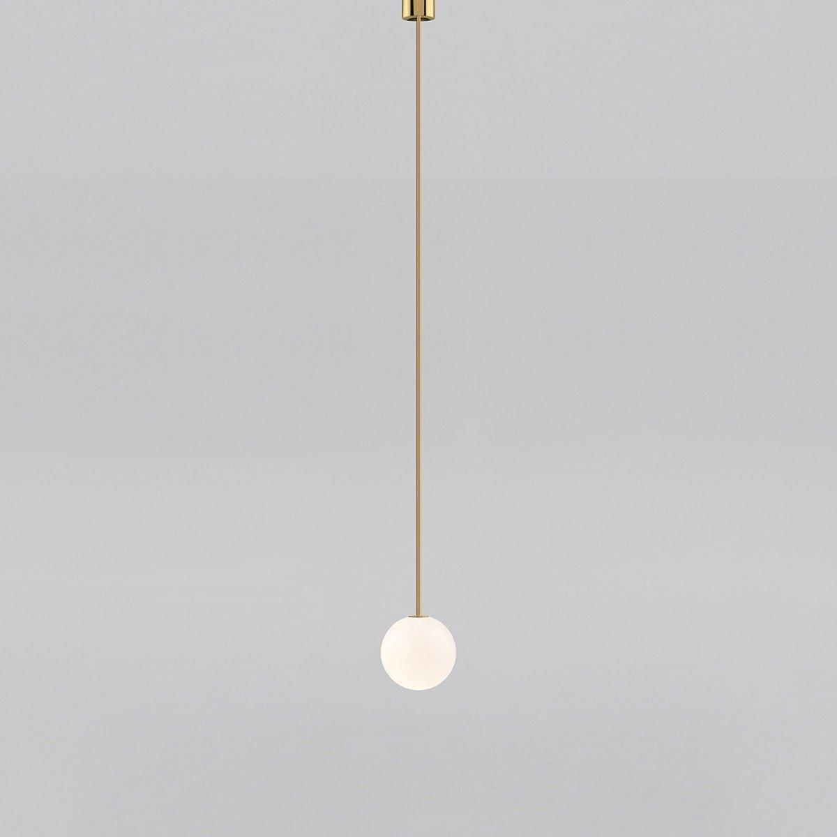 Minimalist Brass Globe Glass Pendant 1-Light