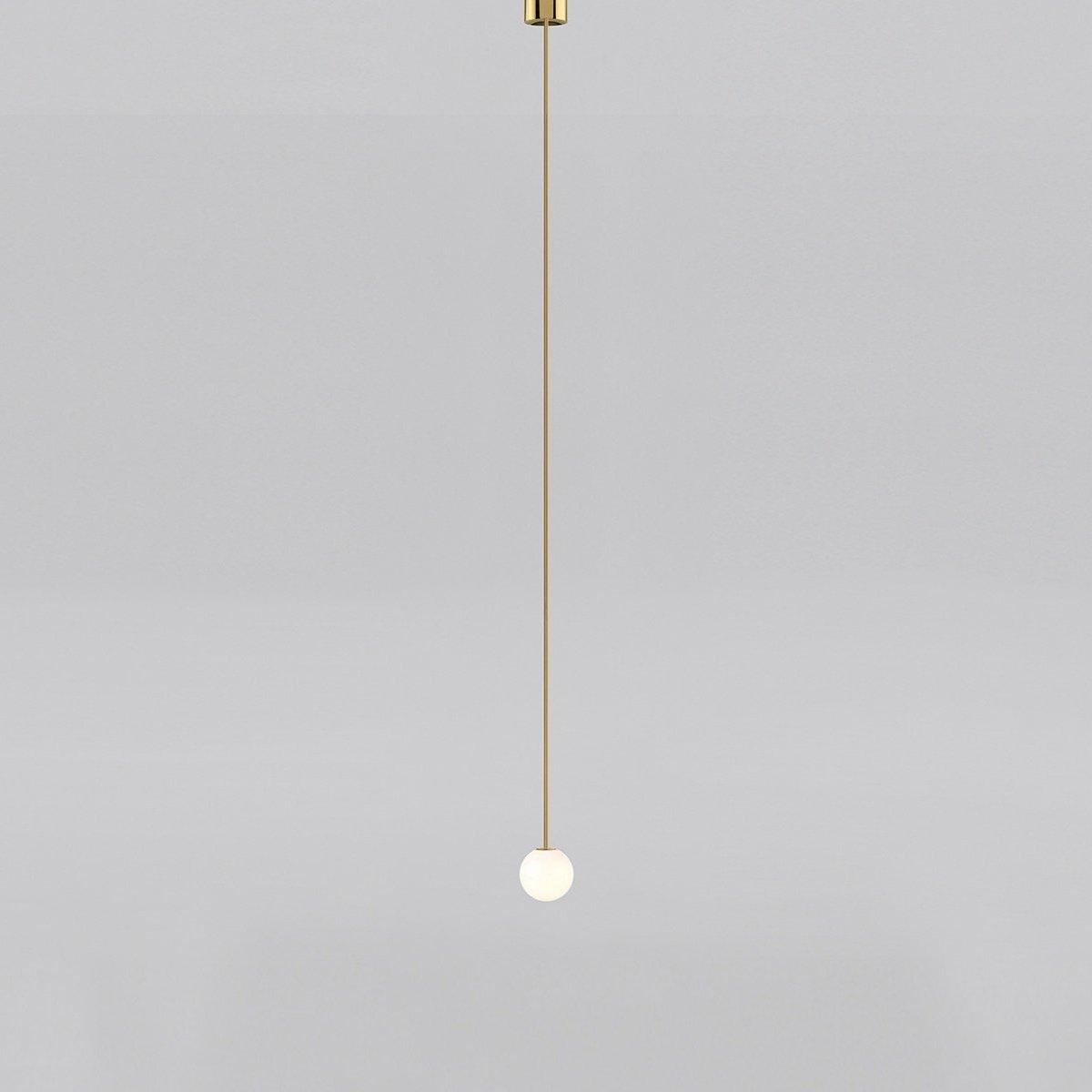 Minimalist Brass Globe Glass Pendant 1-Light