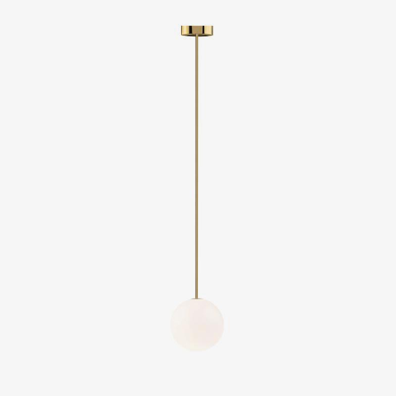 Minimalist Brass Globe Glass Pendant 1-Light