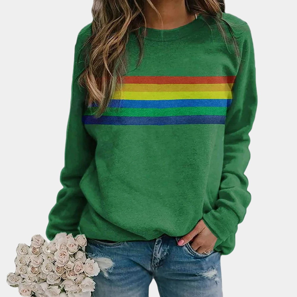 Puili | Rainbow Stripe Sweatshirt