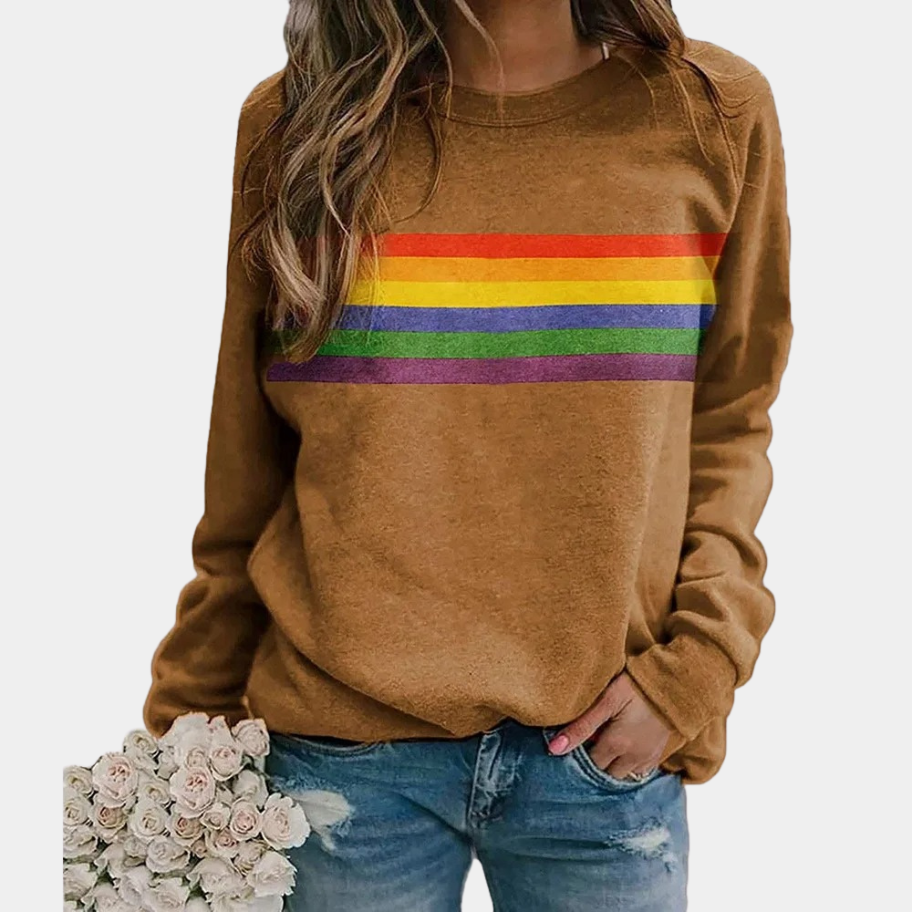Puili | Rainbow Stripe Sweatshirt
