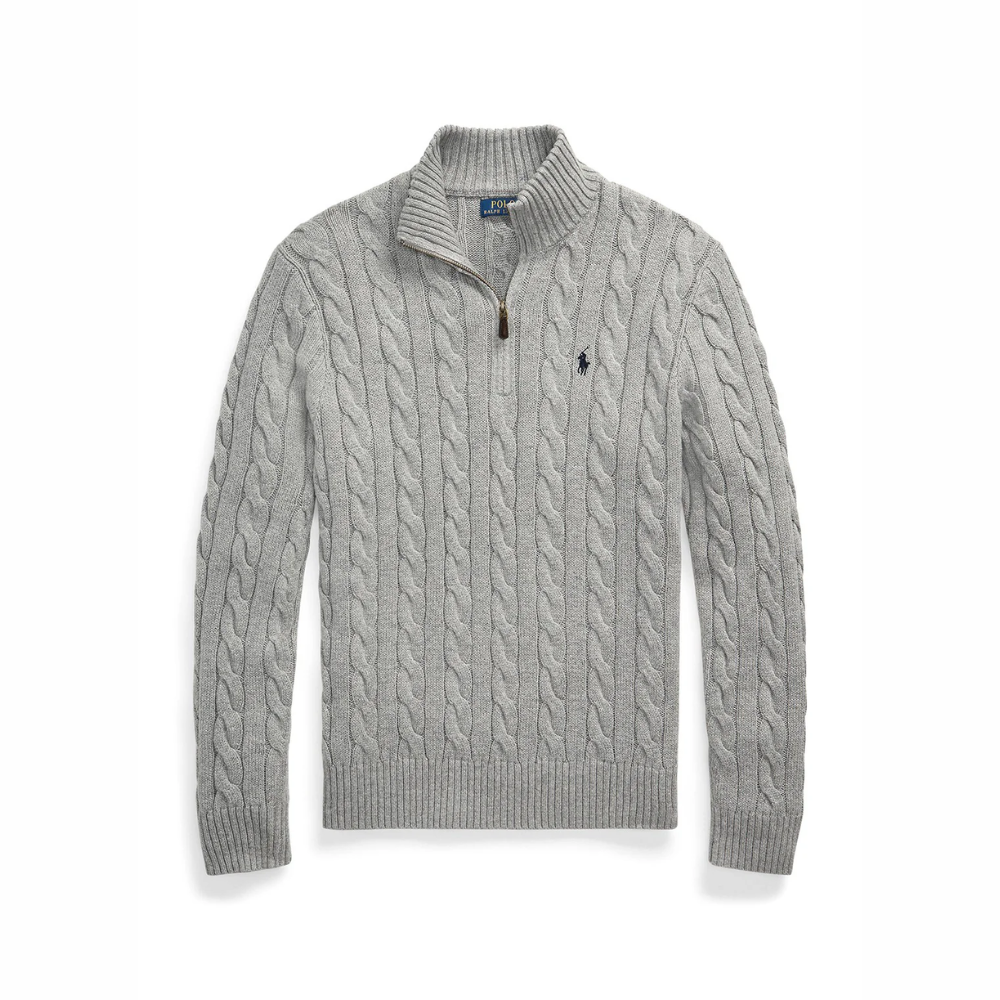 Ralph Lauren Cable-Knit Cotton Quarter-Zip