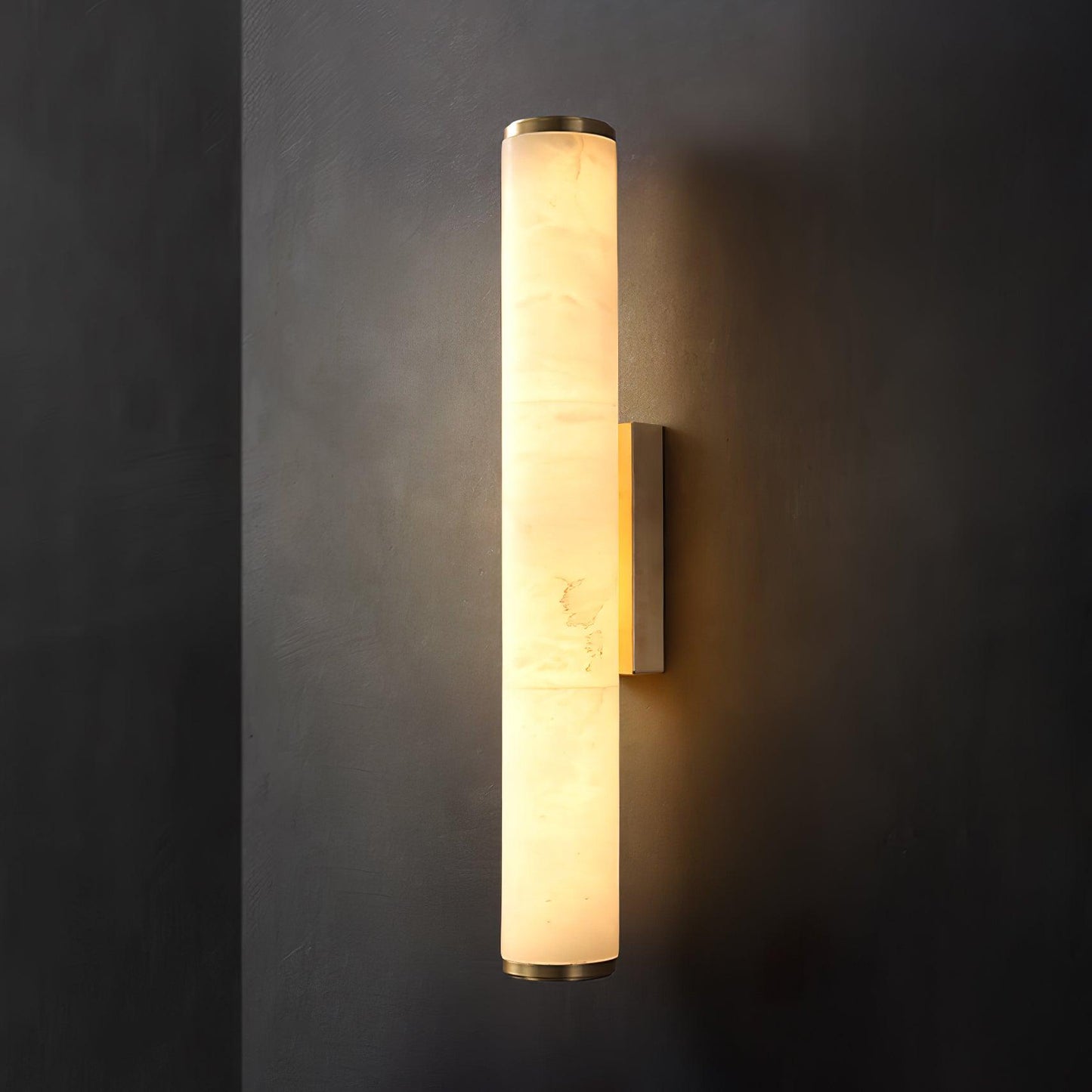 Modern Alabaster Tube LED Wall Sconce 1-Light