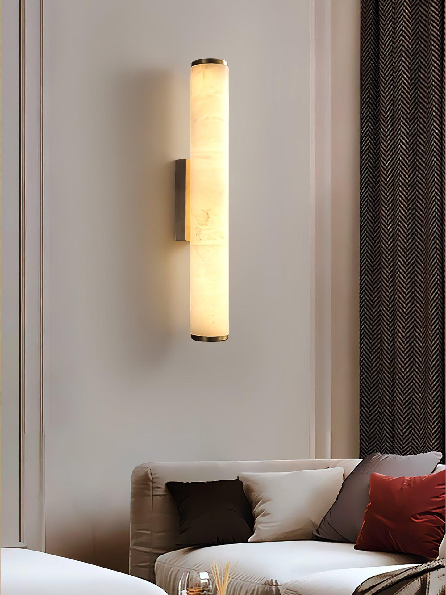 Modern Alabaster Tube LED Wall Sconce 1-Light