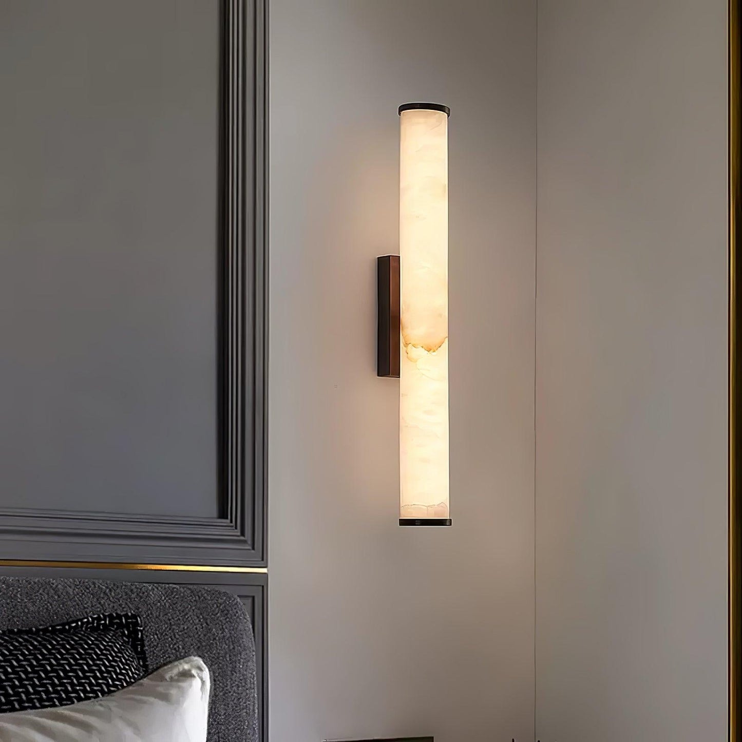 Modern Alabaster Tube LED Wall Sconce 1-Light
