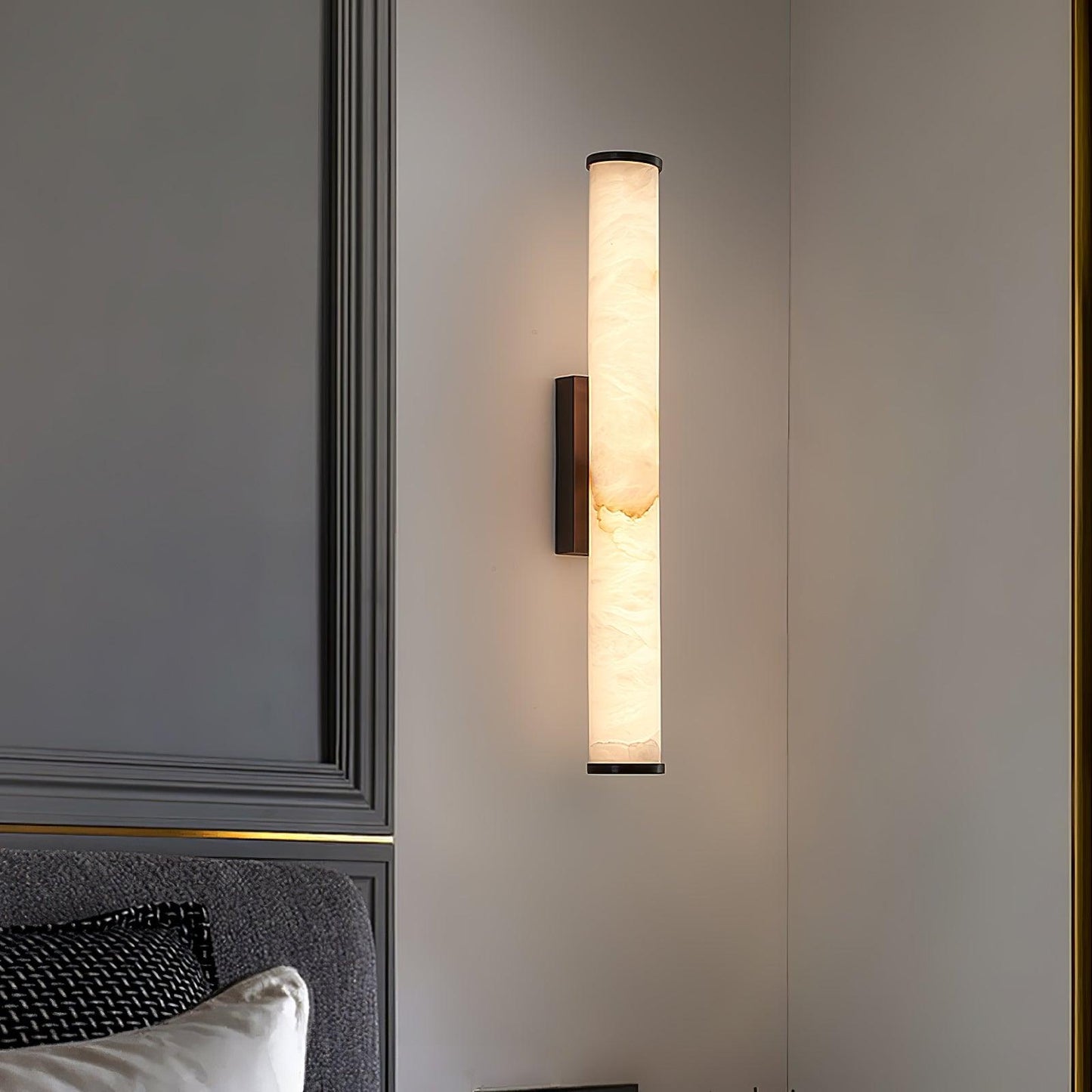 Modern Alabaster Tube LED Wall Sconce 1-Light