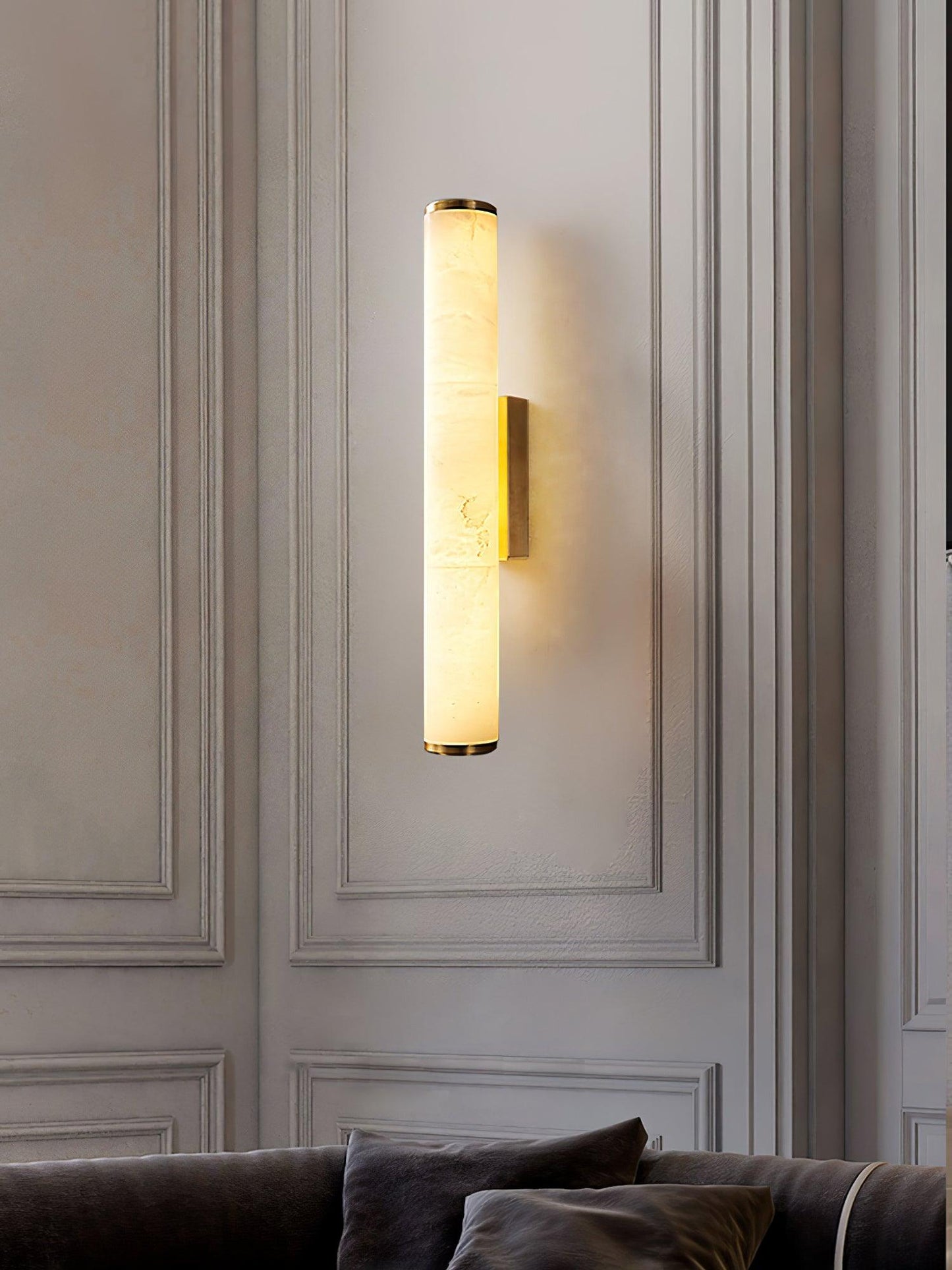 Modern Alabaster Tube LED Wall Sconce 1-Light