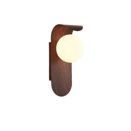 Nordic Wood Globe Wall Sconce LED 1-Light