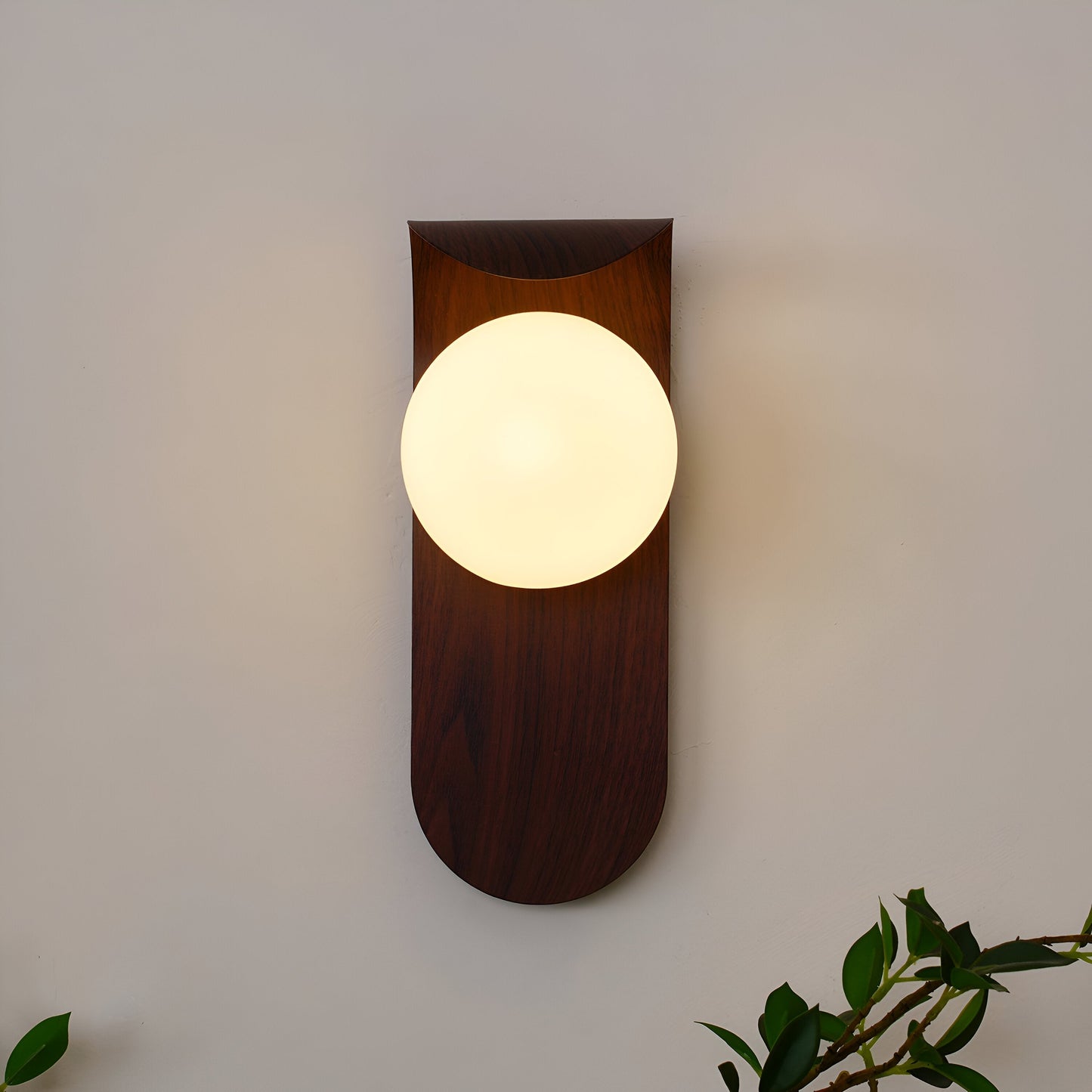 Nordic Wood Globe Wall Sconce LED 1-Light