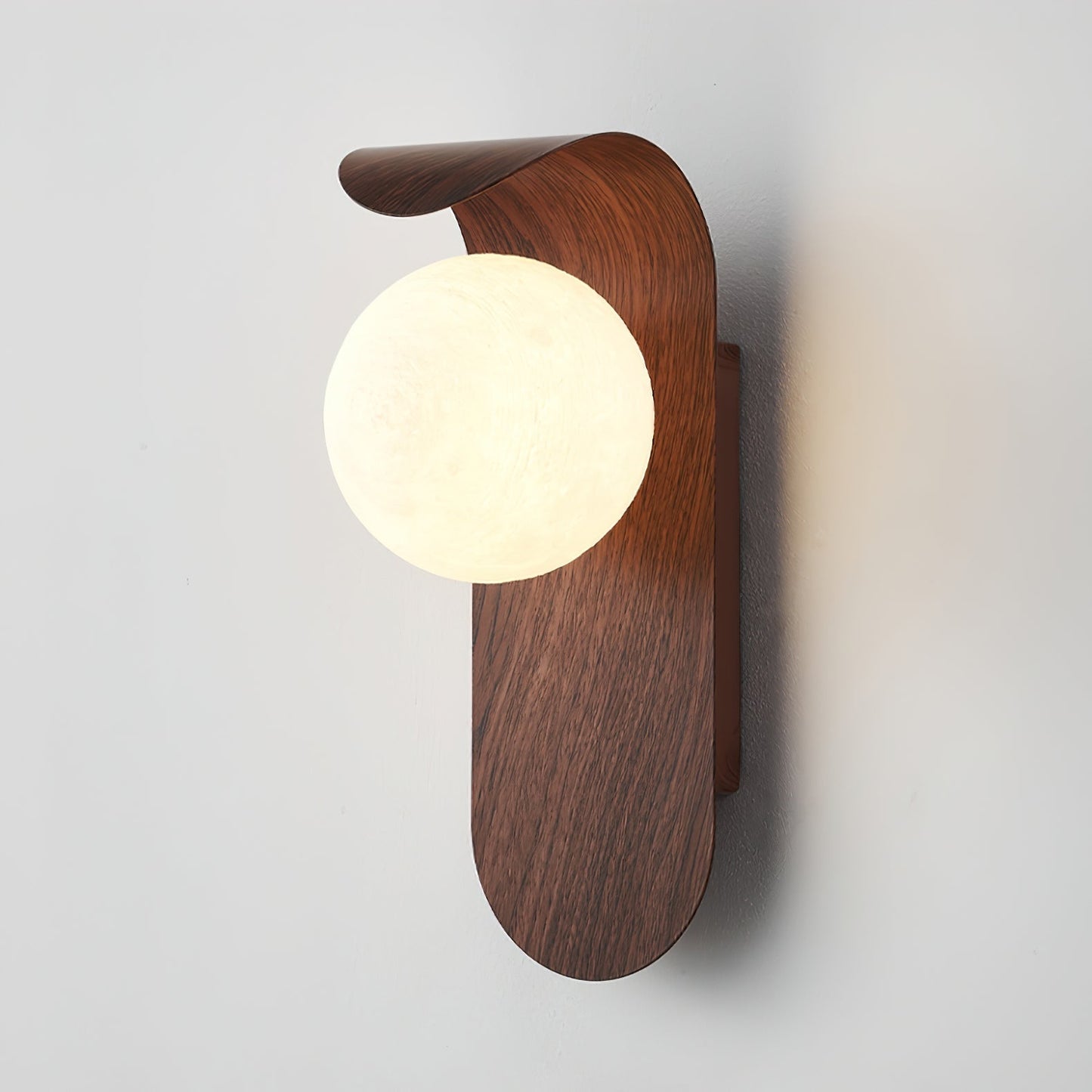 Nordic Wood Globe Wall Sconce LED 1-Light
