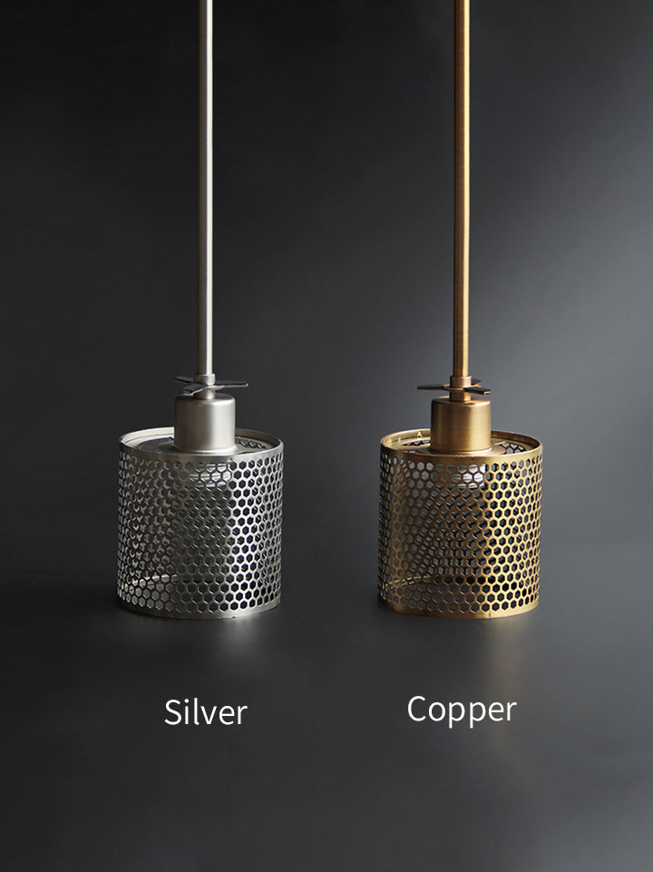 Modern Capsule Perforated Glass Pendant Light 1-Light