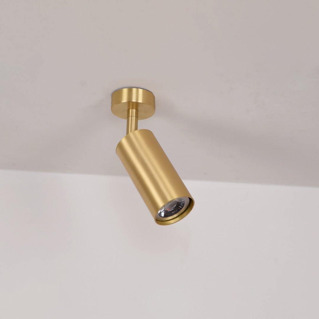 Modern Brass Double Cylinder Adjustable Wall Spotlight