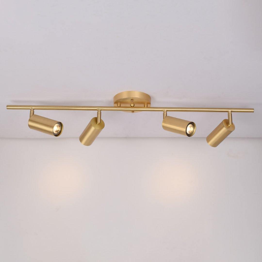 Modern Brass Double Cylinder Adjustable Wall Spotlight