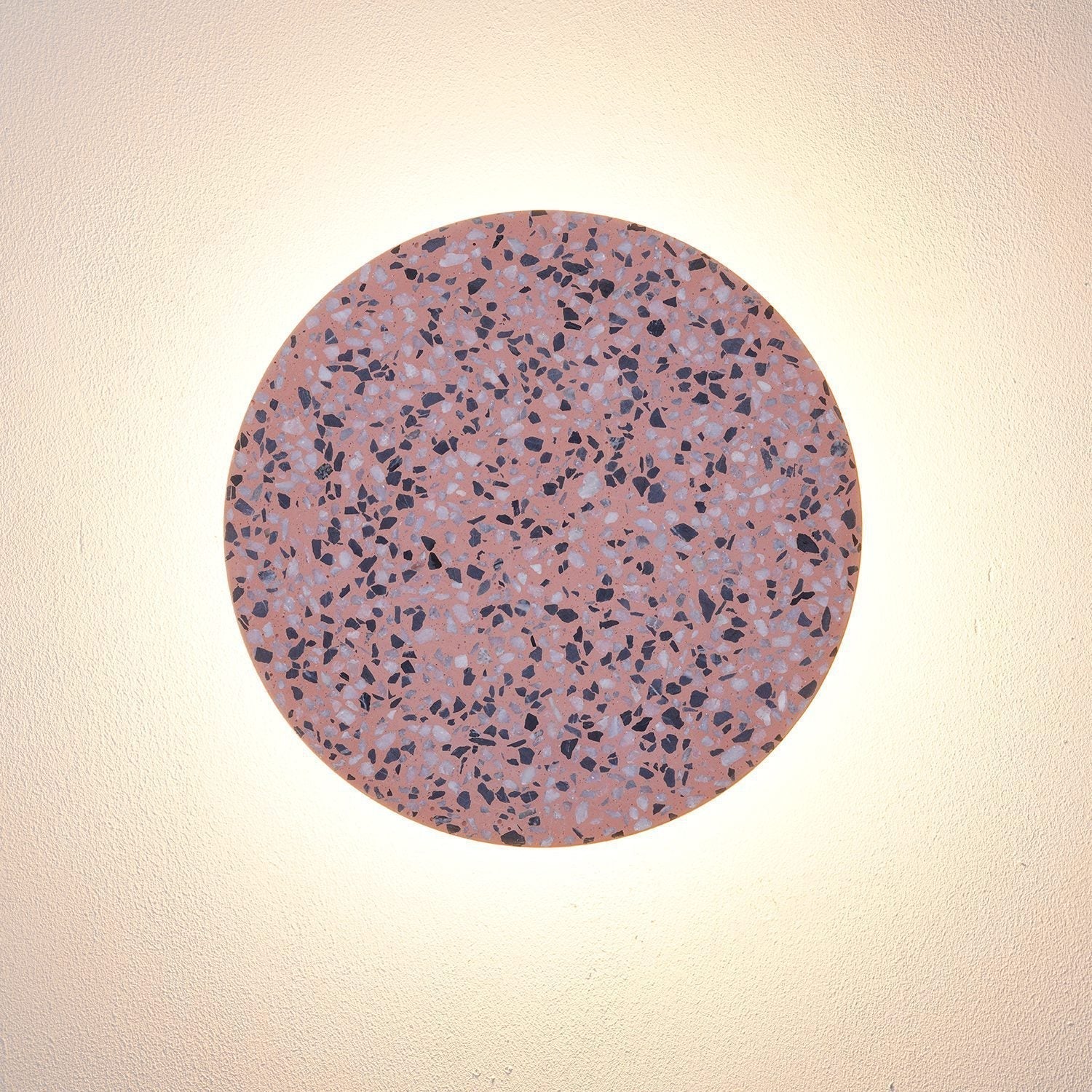 Applique da parete moderna rotonda in terrazzo LED 1 luce