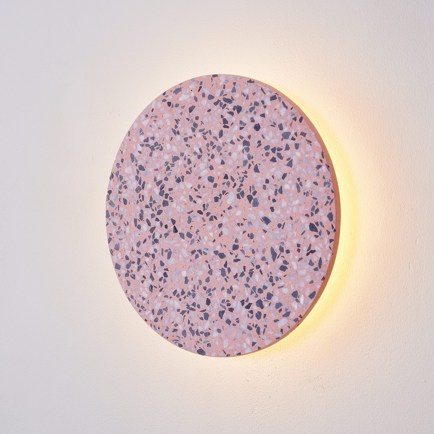 Applique da parete moderna rotonda in terrazzo LED 1 luce