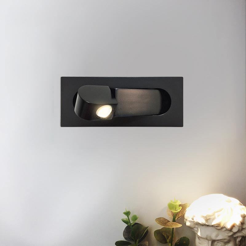 Modern Recessed Rectangular Adjustable LED Wall Sconce 1-Light