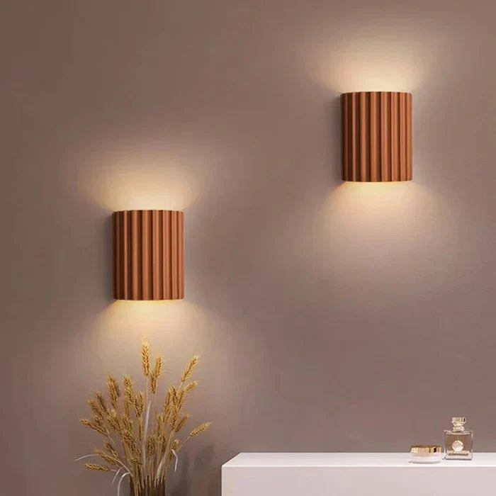 Nordic Resin Striped Wall Sconce LED 1-light