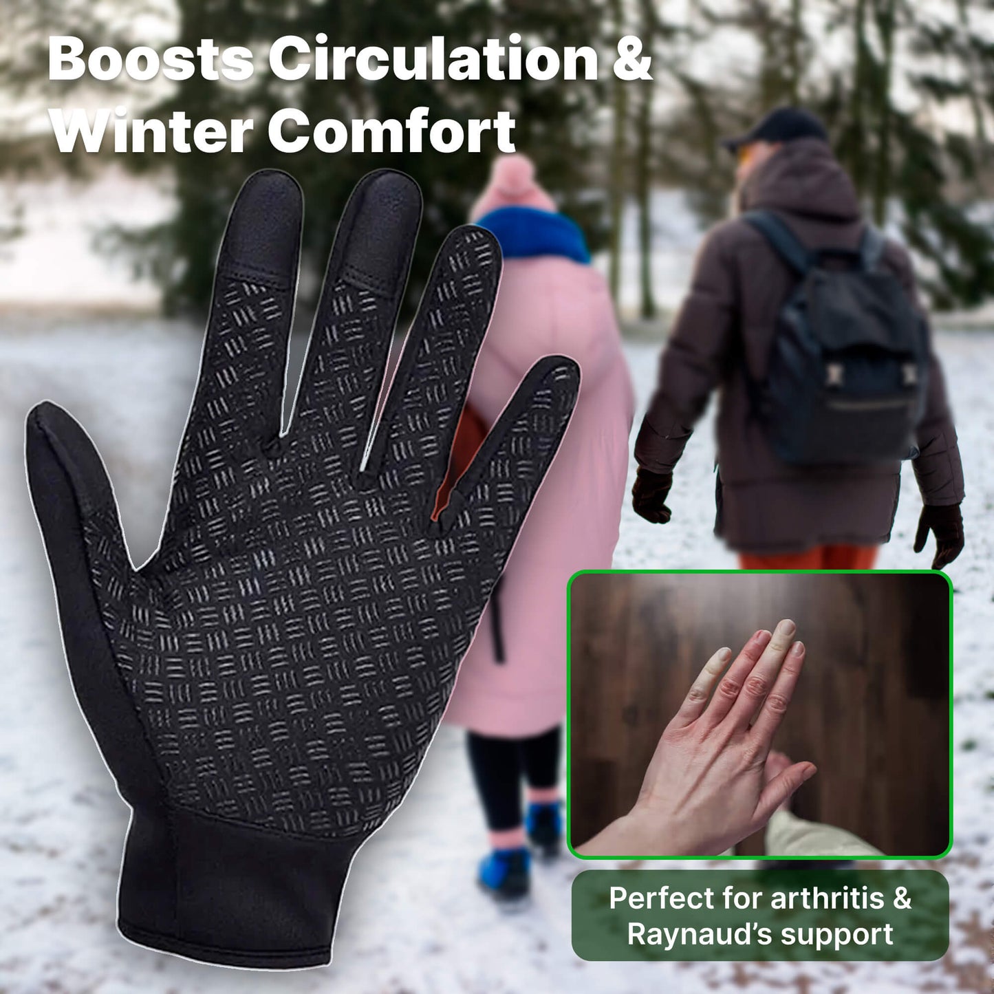 Electric Heated Winter Gloves Waterproof & Windproof Thermal Design
