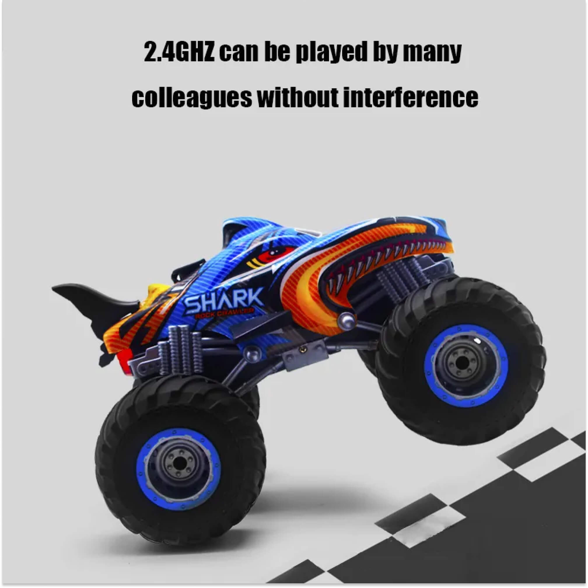 Monster Truck RC 4x4 Off-Road – Auto radiocomandata Rock Crawler Drift (Design Shark Digger)