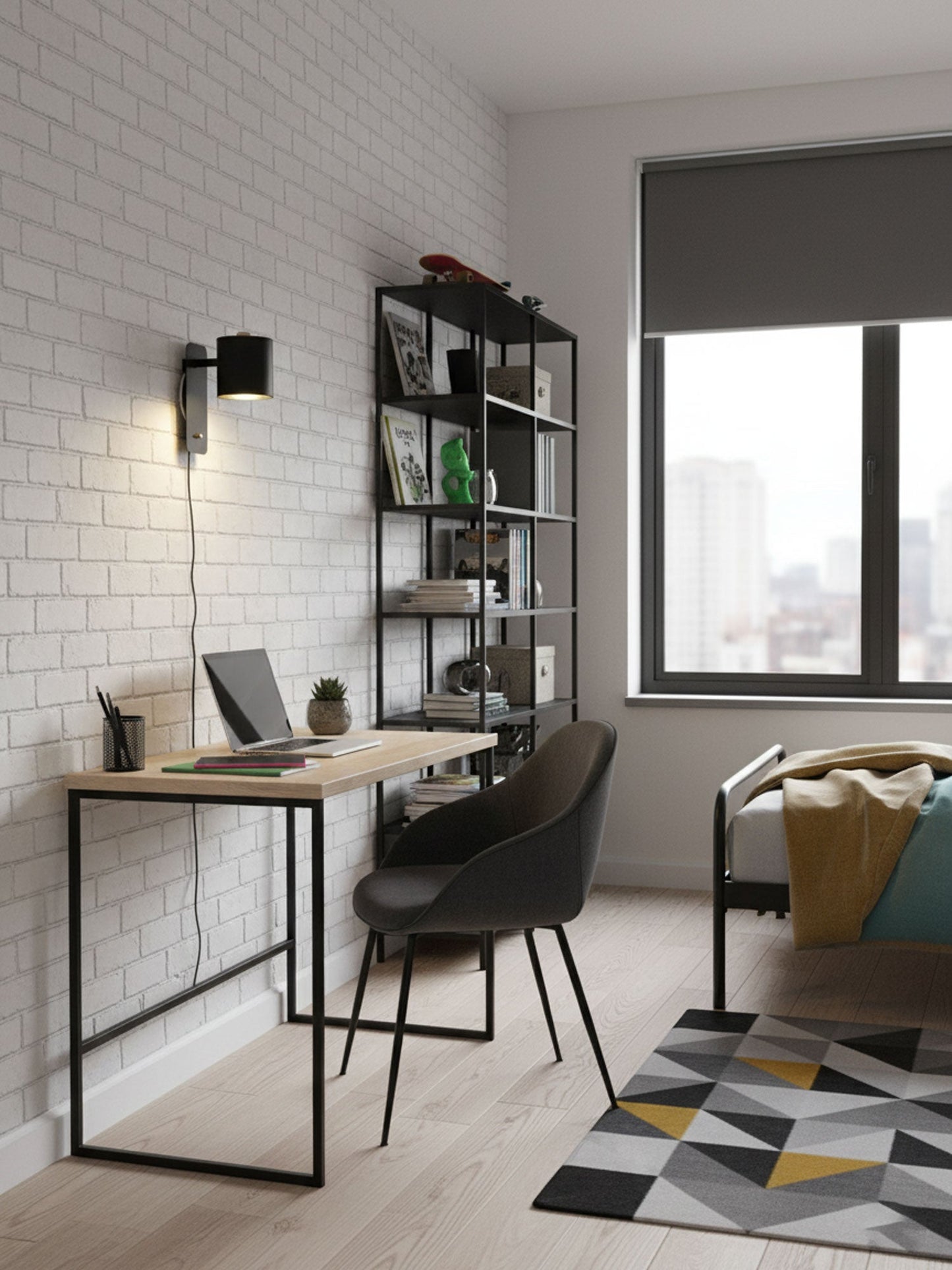 Modern Minimalist Rotatable Cylinder Plug-In Wall Sconce 1-Light