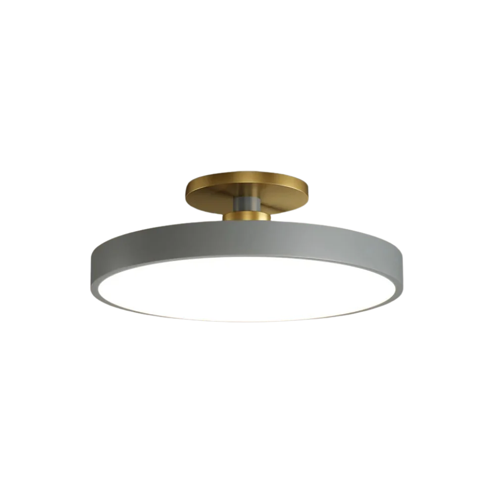 Modern Brass Round LED Ceiling Light 1-Light
