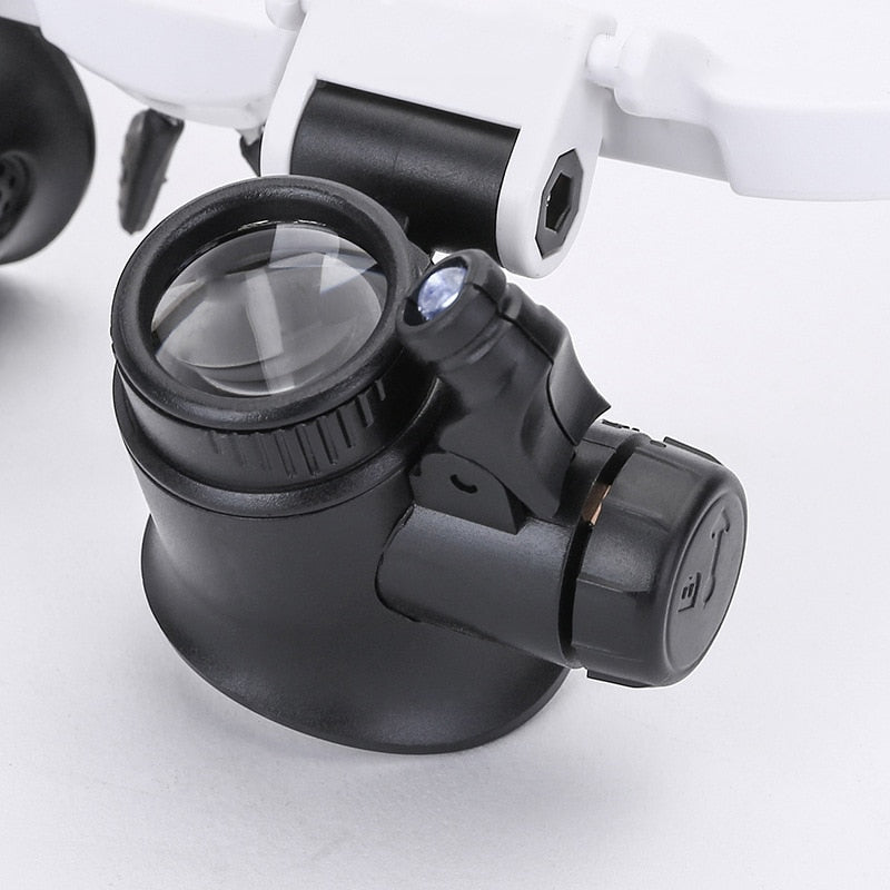 Professional Magnifying Glasses | LED Illuminated 3-Level Magnification