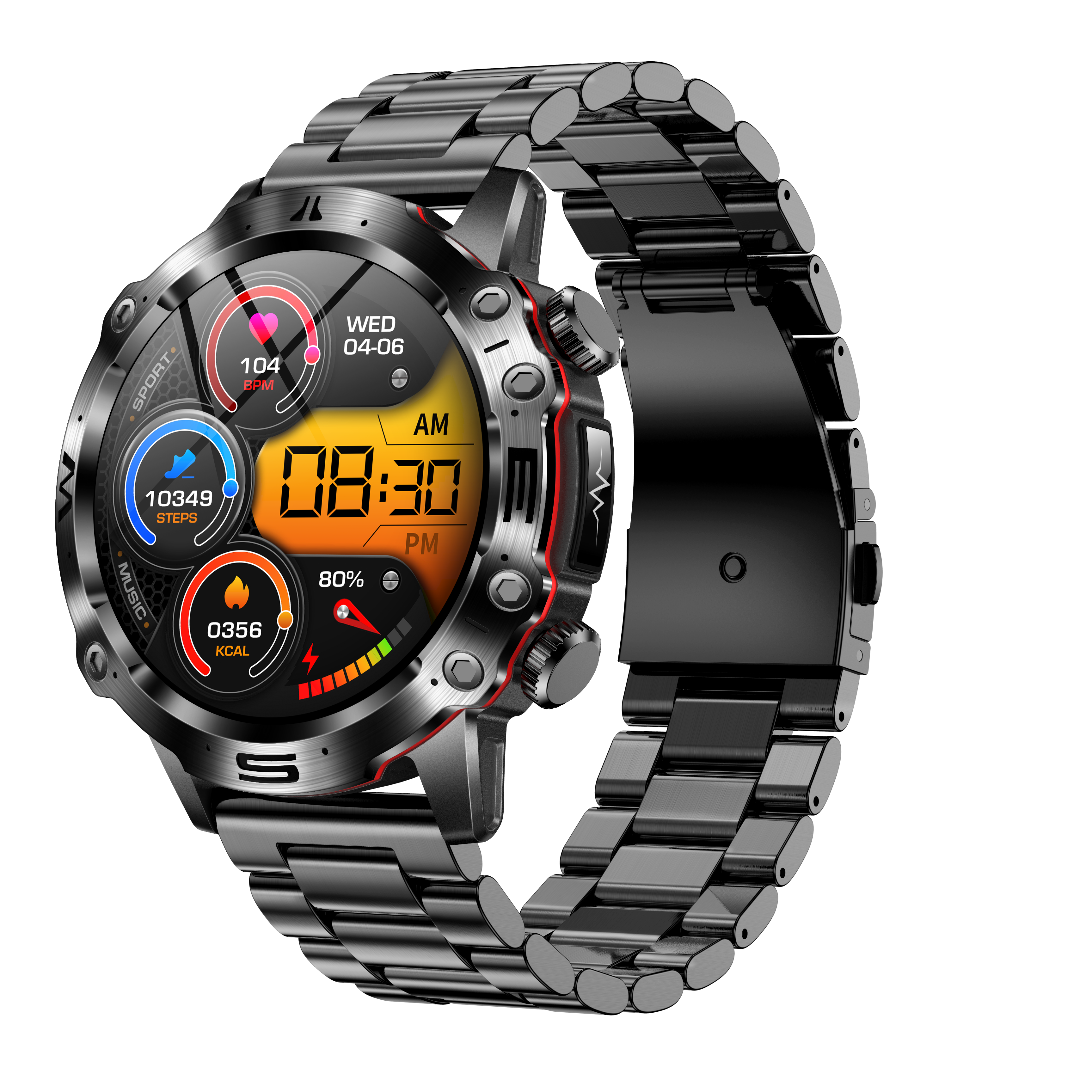 Premium ECG Smartwatch | EKG, Blood Pressure, Blood Sugar & Health Insights