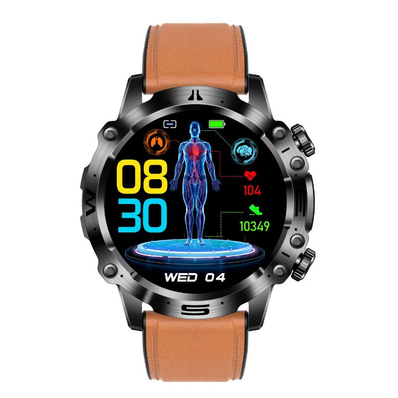 Premium ECG Smartwatch | EKG, Blood Pressure, Blood Sugar & Health Insights