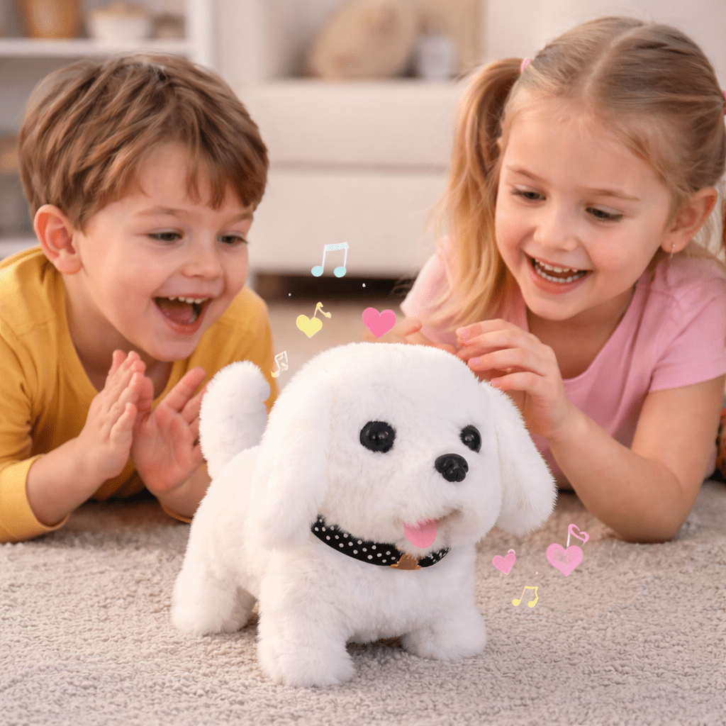 Robotic Puppy Interactive Toy Realistic Plush Companion Kids