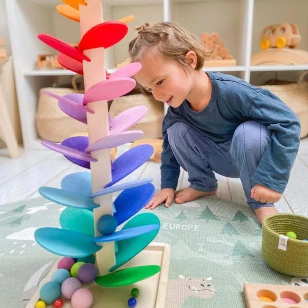 Wooden Rainbow Sound Tower | Educational Sensory Play Set