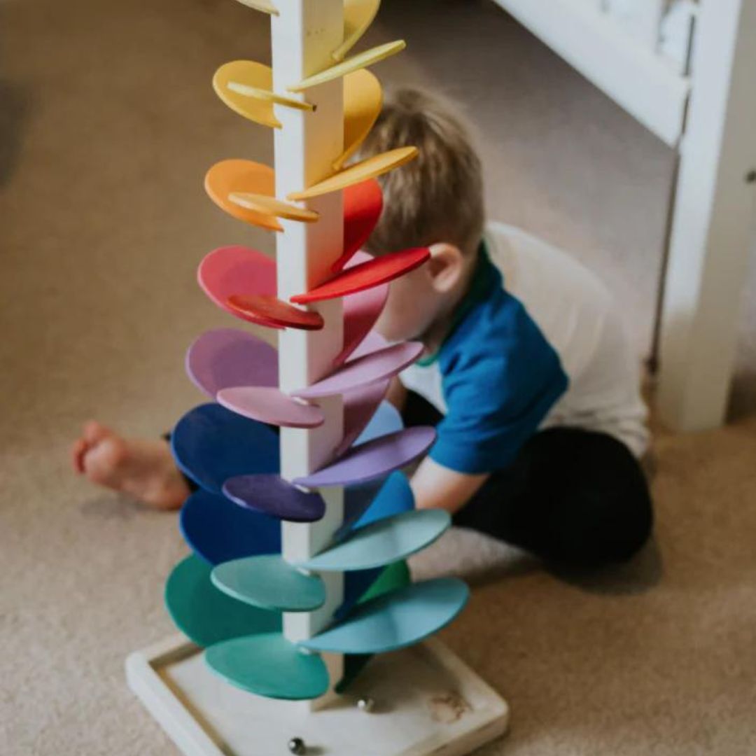 Wooden Rainbow Sound Tower | Educational Sensory Play Set